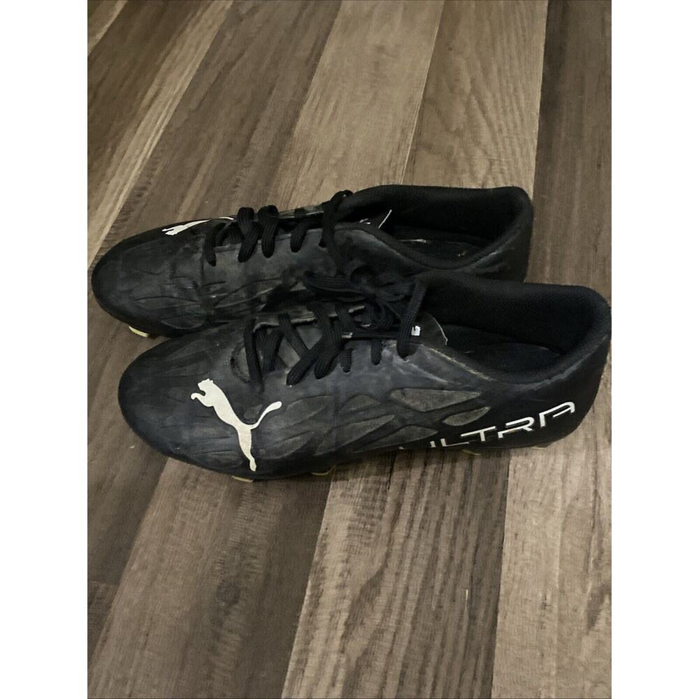 Puma Ultra Soccer Futbol Cleats Men's Size 7.5Black Gray 106532-02 Lace Up FG/AG - Picture 2 of 6